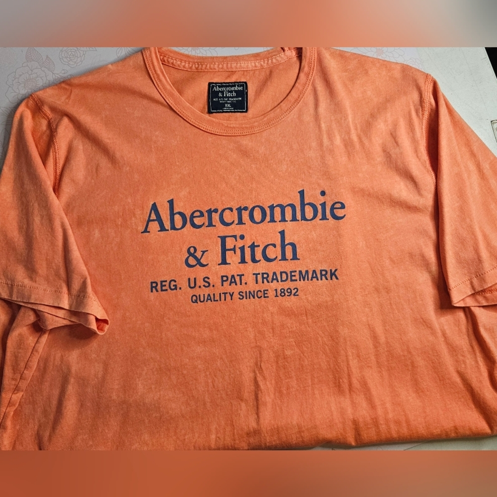 Abercrombie and Fitch mens, very soft style,  sherbert orange, size 2xl